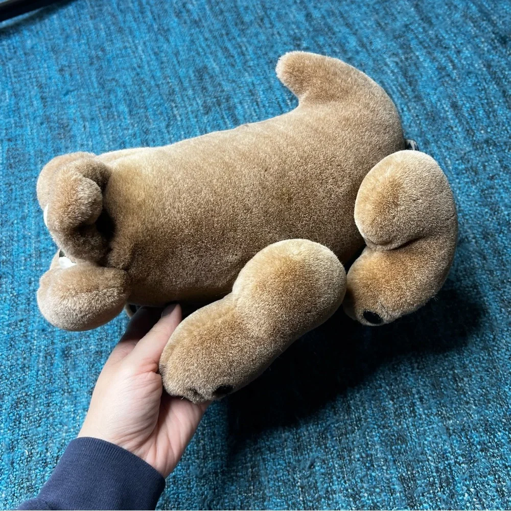 Vtg 1985 United American Novelty Derpy Big Eye Bull Dog Stuffed Animal Plush